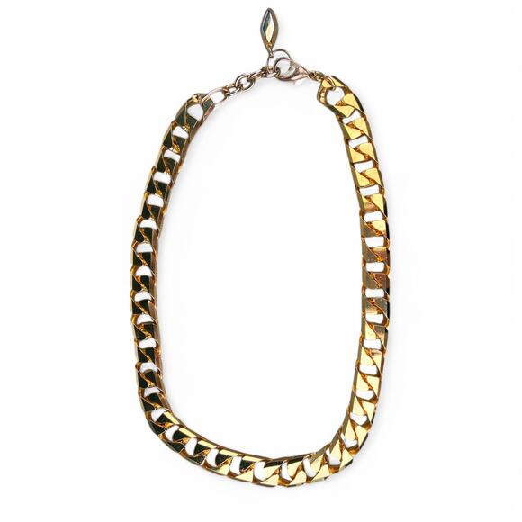 Soo Ihn Kim Heavy Chain Necklace Shiny Gold Tone 18 Inches - Picture 7 of 12